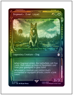 1x Dogmeat, Ever Loyal, Foil, Showcase Art 0340, Magic MTG NM - Image 1