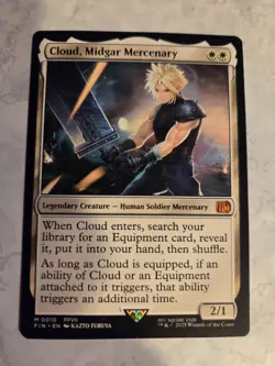 Cloud, Midgar Mercenary M 0010 FIN Magic the Gathering, Final Fantasy - Image 1