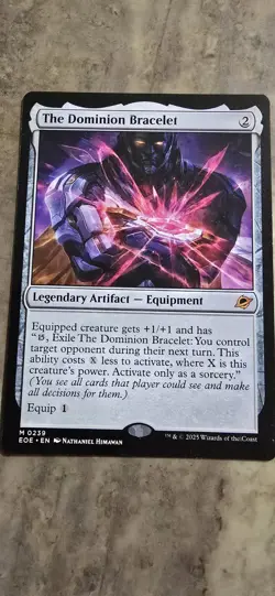 The Dominion Bracelet Edge of Eternities Regular Legendary Artifact Mythic MTG - Image 1