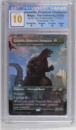 MTG Ikoria Lair Of Behemoths GODZILLA, PRIMEVAL CHAMPION Foil CGC 10 (1094) - Image 1