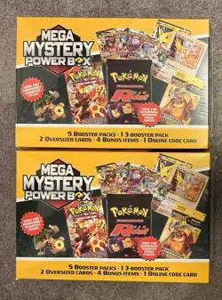 Pokemon 2025 Mystery Mega Power Box Meijer Exclusive NEW & Sealed 2 Gift Box Lot - Image 1