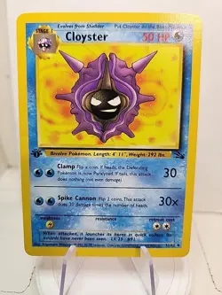 Cloyster 32/62 1st Edition Regular Non Holo WoTC Pokemon Fossil Set LP English - Image 1