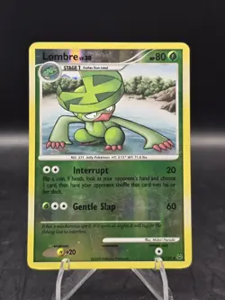 Pokemon TCG Lombre 52/127 Platinum Base Set Reverse Holo MP Read - Image 1