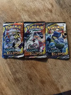 Pokemon Pokemon Sun & Moon Cosmic Eclipse **New & Sealed** 3 Booster Packs - Image 1
