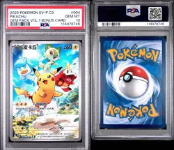 PSA 10 Pikachu 004 Pokemon Simplified Chinese SV P Promo 2025 Gem Pack Vol.1 Bon - Image 1
