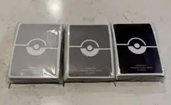 Pokemon Classic Collection TCG Set of 3 Sleeves - Black, Light Gray, Dark Gray - Image 1