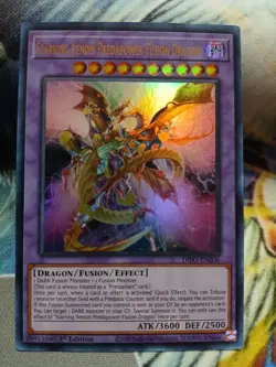 Yugioh Starving Venom Predapower Fusion Dragon Ultra DIFO-EN036 1st Ed LP - Image 1
