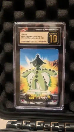 POP 1!! Cacturne #120 2003 Bandai Zukan Pokemon Card CGC PRISTINE 10!! - Image 1