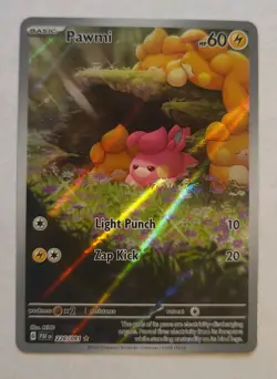Pokemon Pawmi TCG Illustration Rare Card 226/091 Paldean Fates Full Art Holo NM - Image 1