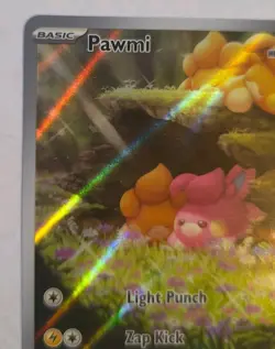 Pokemon Pawmi TCG Illustration Rare Card 226/091 Paldean Fates Full Art Holo NM - Image 5