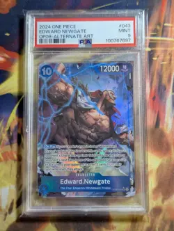 PSA 9 EDWARD NEWGATE OP08-043 SR ALT ART ONE PIECE CARD ENGLISH 2024 - Image 1