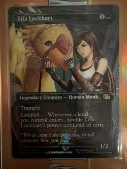 Tifa Lockhart (Borderless) (Chocobo Track Foil) Magic: The Gathering MTG - Image 1