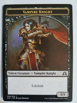 Vampire Knight TOKEN 004/018 MtG MAGIC Shadows over Innistrad SOI LP BULK DISCOU - Image 1