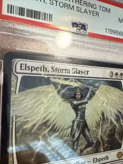 2025 MTG TARKIR: DRAGONSTORM FOIL #11 ELSPETH, STORM SLAYER PSA 9 - Image 3