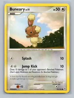 Pokemon TCG Buneary 73/130 Diamond and Pearl Normal MP - Image 1