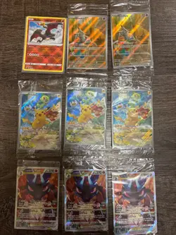 Lot of 9 Pokemon Cards (8 Sealed Promos & 1 NM Card) - Image 1