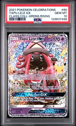 2021 POKEMON CELEBRATIONS CLASSIC COLL #60 TAPU LELE GX PSA 10 - Image 1