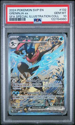 2024 POKEMON SVP EN-SV BLACK STAR PROMO #132 GRENINJA EX PSA 10 - Image 1