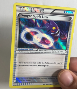 Pokemon TCG Phantom Forces Reverse Holographic Gengar Spirit Link 95/119 MP - Image 2