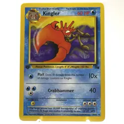 Pokemon 1st Edition Kingler 38/62 Fossil Set Uncommon Pokemon TCG Vintage NM Vtg - Image 1