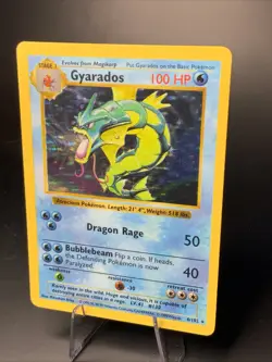 Gyarados 6/102 Base Set (Shadowless) Holo LP Vintage Pokemon Card TCG 1999 WOTC - Image 2