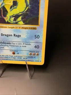 Gyarados 6/102 Base Set (Shadowless) Holo LP Vintage Pokemon Card TCG 1999 WOTC - Image 5