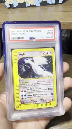 Aquapolis Lugia Holo Crystal Pokemon Card 149/147 Secret Rare - Image 2