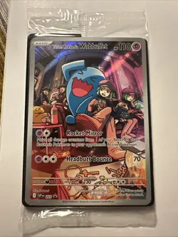 Pokemon Team Rocket's Wobbuffet 203 Sv: Scarlet & Violet ETB Promo Sealed New - Image 1