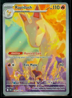 Pokemon RAPIDASH 189/182 Destined Rivals - ILLUSTRATION RARE - MINT - Image 1