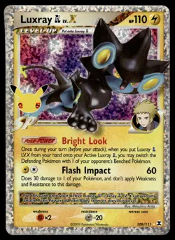 Luxray GL Lv.X 109/111 Rising Rivals Pokemon - Image 1