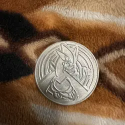 Vintage Pokemon Lugia Collectible Silver Token Coin Nintendo/CR/GF - Image 1