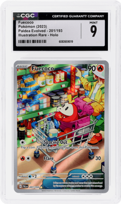 2023 Pokemon Scarlet and Violet Paldea Evolved Fuecoco Illustration Rare CGC 9 - Image 1