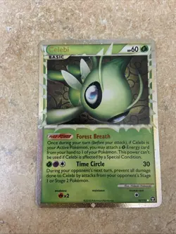 Pokemon Celebi Prime 92/102 HGSS Triumphant Holo Rare Card (EXCELLENT - LP) - Image 1