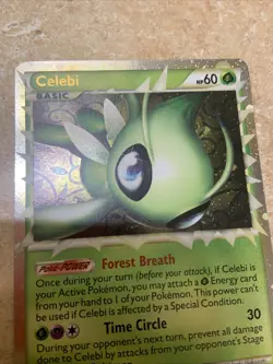 Pokemon Celebi Prime 92/102 HGSS Triumphant Holo Rare Card (EXCELLENT - LP) - Image 5