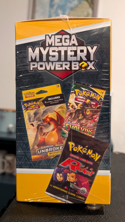 Pokemon Mega Mystery Power Box 2025 New/Sealed - 5 Packs, 1 3-Booster Pack, More - Image 2