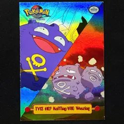 topps Pokemon TV Animation Series 1 Rainbow Foil #109 Koffing #110 Weezing #TV13 - Image 1