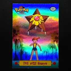 topps Pokemon TV Animation Series 1 Rainbow Holo Foil TV5 #120 Staryu Misty - Image 1
