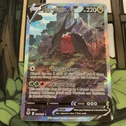 Regidrago V 184/195 Silver Tempest Alt Art Ultra Rare Holo Pokemon Card NM - Image 1
