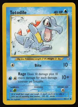 Totodile (80) 080/111 Neo Genesis Pokemon TCG LP - NM - Image 1
