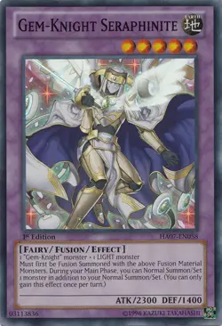 Yugioh! MP Gem-Knight Seraphinite - HA07-EN058 - Super Rare - 1st Edition Modera - Image 1