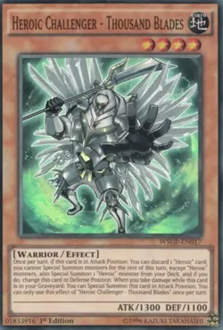 Yugioh! LP Heroic Challenger - Thousand Blades - WSUP-EN017 - Super Rare - 1st E - Image 1