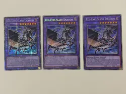 Yugioh Red-Eyes Slash Dragon x 3 - 1st Edition Starlight Rare NM - Free Holo - Image 1