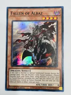 Yu-Gi-Oh! TCG Fallen of Albaz Super Rare 1st Edition NM - Image 1