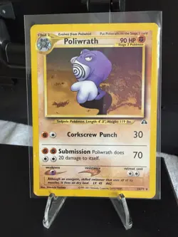 Poliwrath 28/75 Neo Discovery Pokemon Card TCG - Image 1