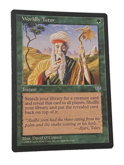 Worldly Tutor - Mirage 1996 NM Green Uncommon Magic The Gathering Unplayed Card - Image 1