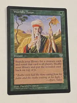 Worldly Tutor - Mirage 1996 NM Green Uncommon Magic The Gathering Unplayed Card - Image 2