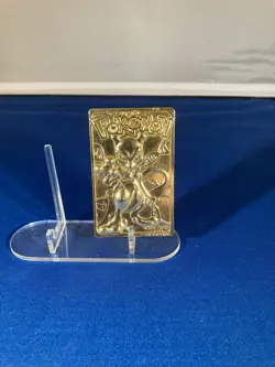 23k Gold Plated Nintendo Pokemon Mewtwo Trading Card - Image 1