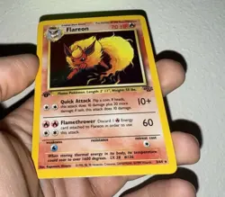 Pokemon TCG Flareon Jungle Holo Card 3/64 1st Edition Rare CLEAN - Image 1
