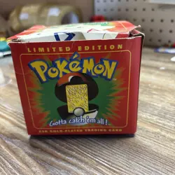 Pokemon Poliwhirl 23k Gold Plated Trading Card & Pokeball - Image 1