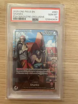 PSA 10 Shanks OP09-001 One Piece PSA Magazine Exclusive Graded Card - Image 1